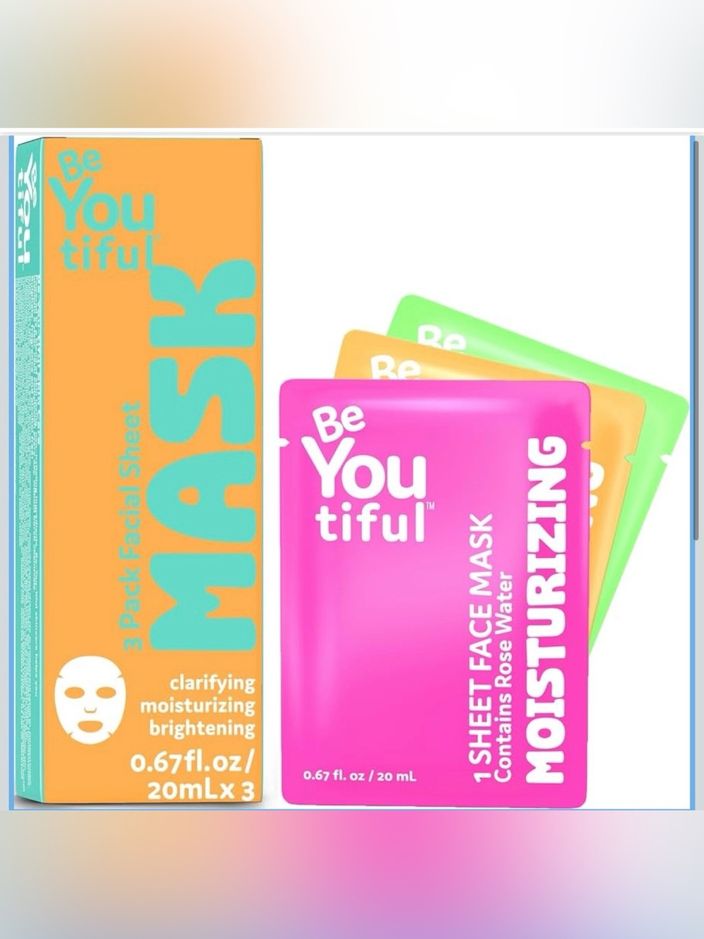 BeYoutiful Moisturizing Sheet Face Masks